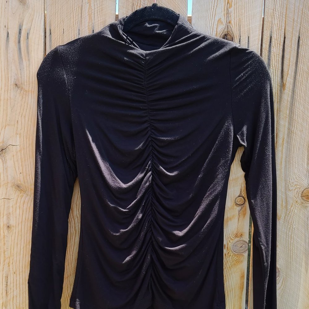 Bohme - Long sleeve, lined, mock neck, gathered